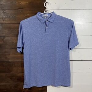 Peter Millar Performance Golf‎ Polo Shirt Mens Size XL Heather Blue
